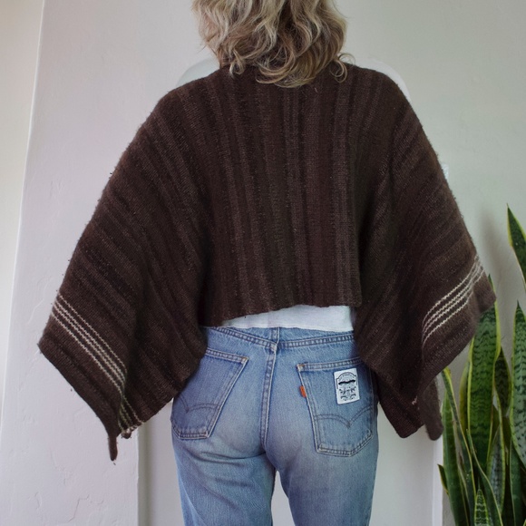 Ralph Lauren Sport Brown Cashmere/Wool Blend Poncho STORED IN MOTHBALLS - Picture 8 of 8